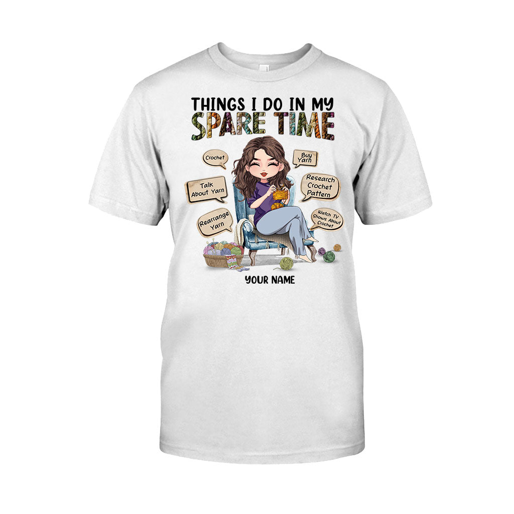 Ce que je fais pendant mon temps libre - T-shirt et sweat à capuche personnalisés au crochet