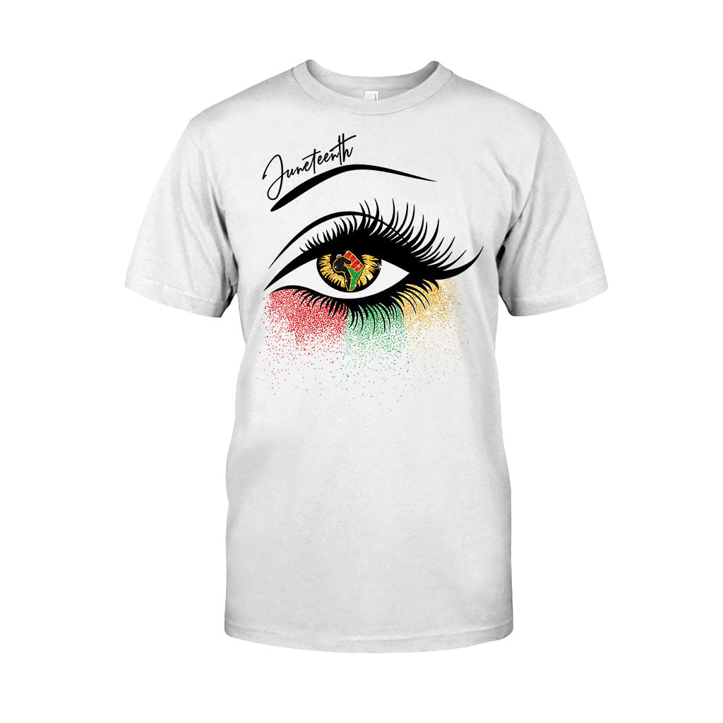 Juneteenth - T-shirt et sweat à capuche afro-américains avec imprimé à paillettes imitation 112021