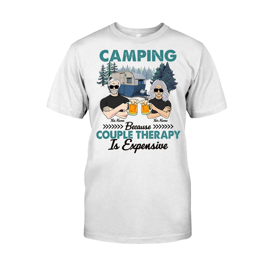 Camping Because Couple Therapy Is Expensive - Personalized T-shirt and Hoodie