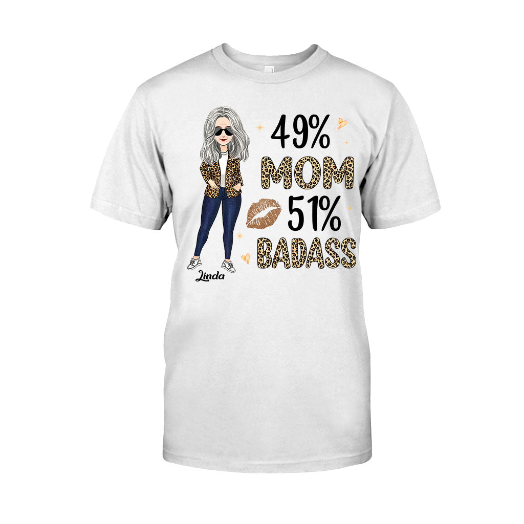 49 % Maman 51 % Badass - T-shirt et sweat à capuche personnalisés pour la fête des mères
