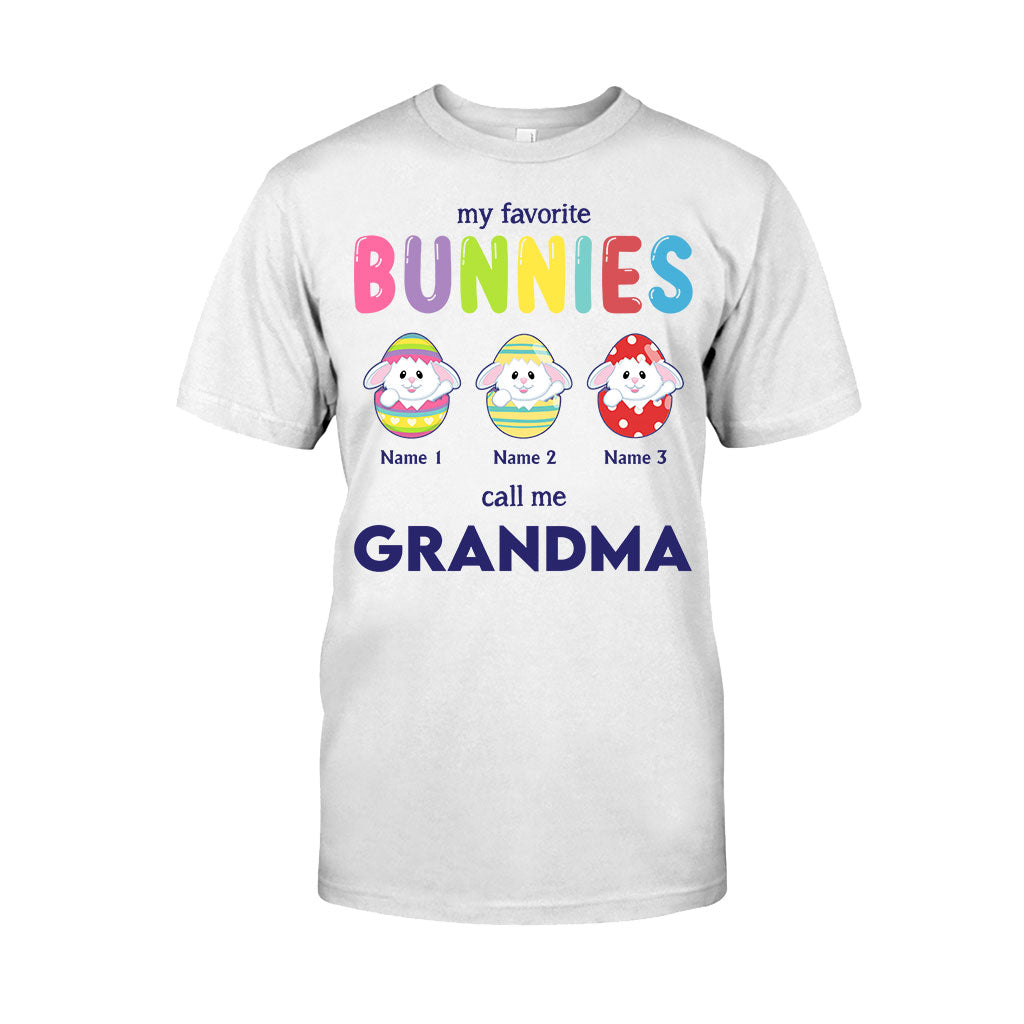 Mes lapins préférés m'appellent grand-mère - T-shirt et sweat à capuche personnalisés pour la fête des mères et Pâques