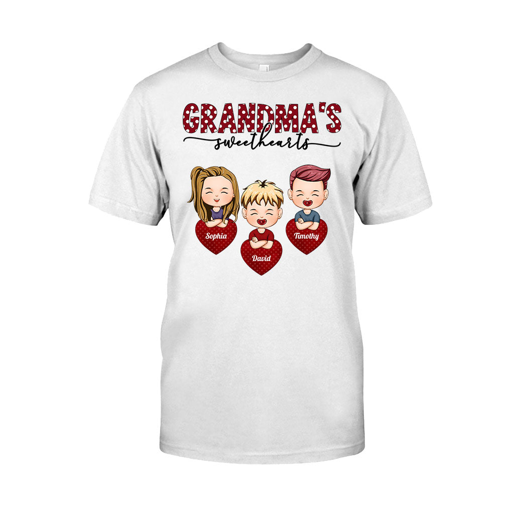 Les amoureux de grand-mère - T-shirt et sweat à capuche personnalisés pour la Saint-Valentin.