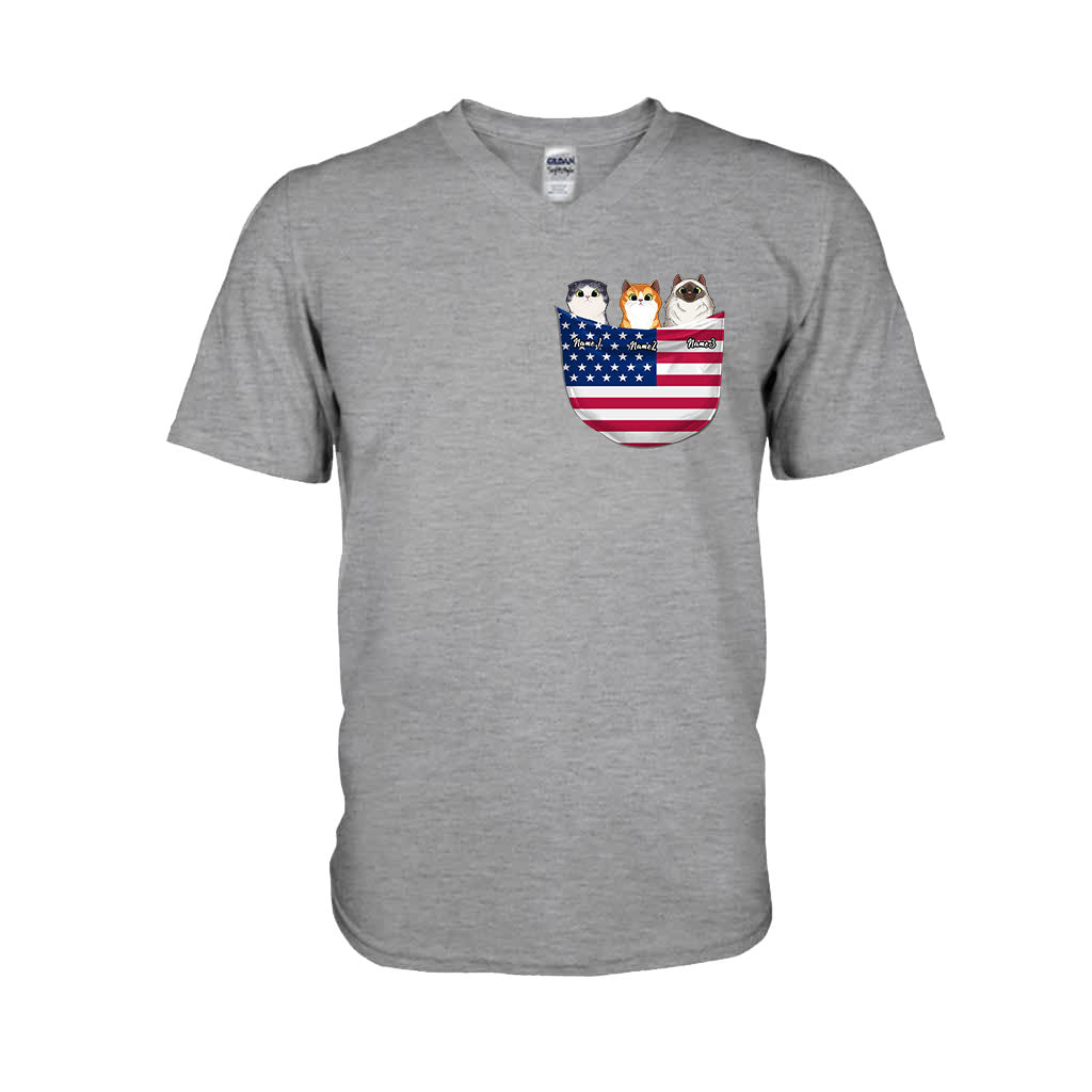 The 4th Of July - Personalized Independence Day Cat T-shirt and Hoodie