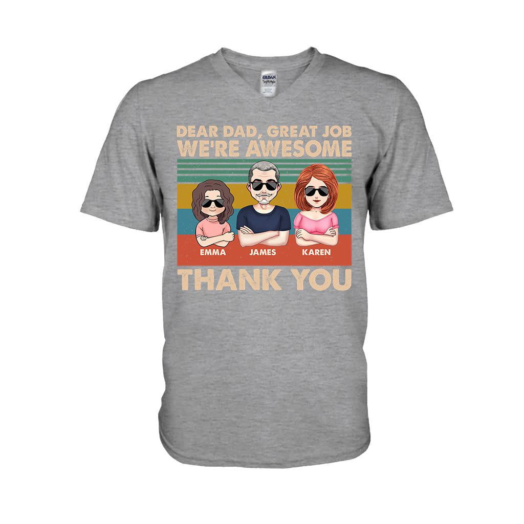 Cher papa, super boulot ! On est géniaux ! Merci ! - Cadeau pour papa, grand-père - T-shirt et sweat à capuche personnalisés