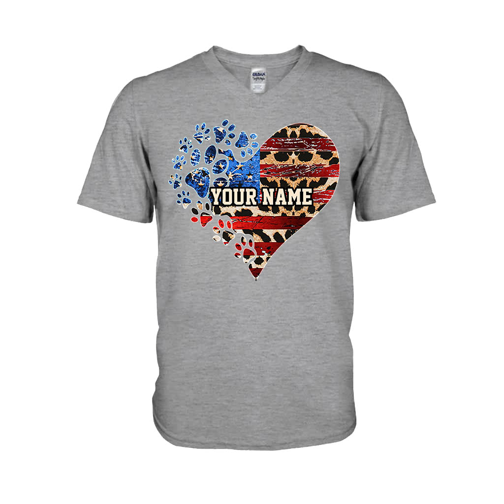 T-shirt et sweat à capuche personnalisés pour chien « Maman Chat de Juillet » - Fête de l'Indépendance