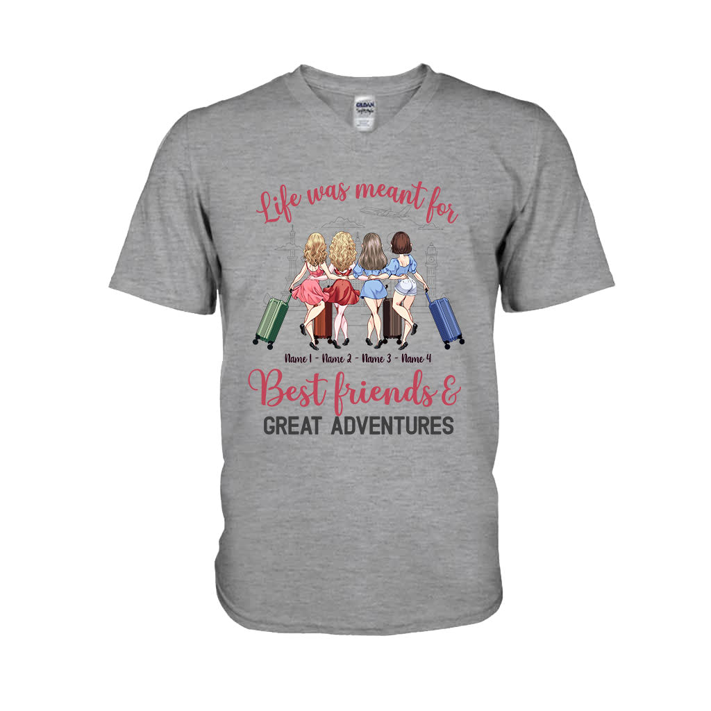 La vie est faite pour les meilleurs amis et les grandes aventures - T-shirt et sweat à capuche de voyage personnalisés