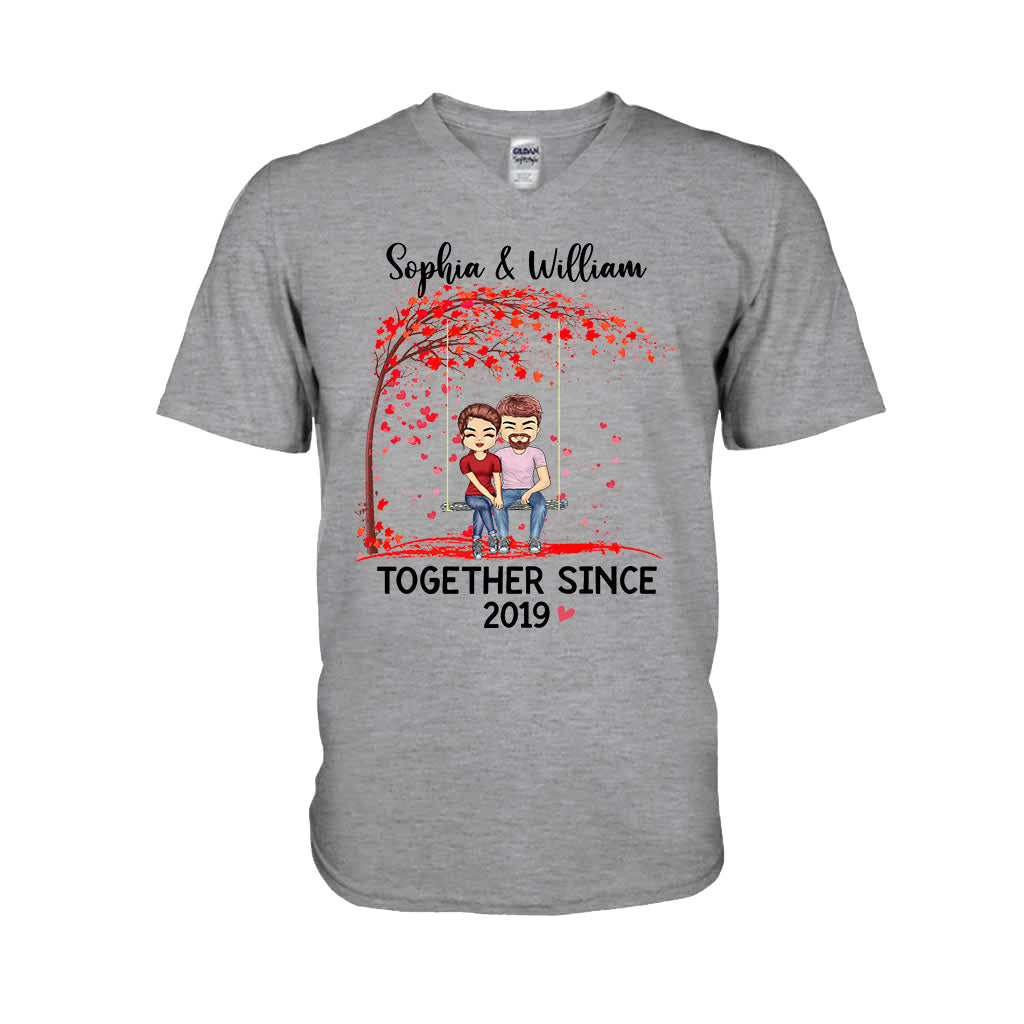 Together Since - Personalized Couple T-shirt and Hoodie