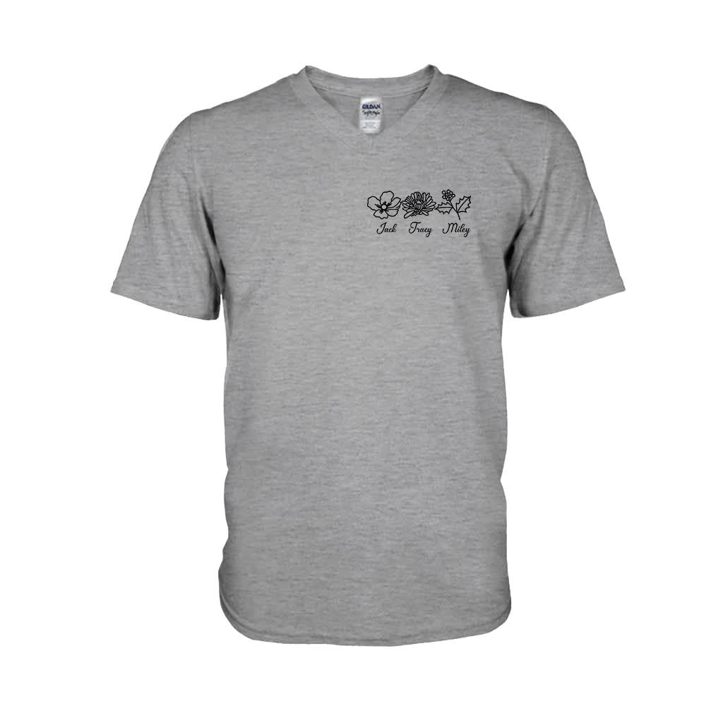 Fleur d'anniversaire - T-shirt et sweat à capuche personnalisés pour la fête des mères