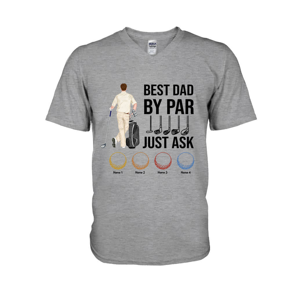 Meilleur papa selon le par - T-shirt et sweat à capuche de golf personnalisés pour la fête des pères