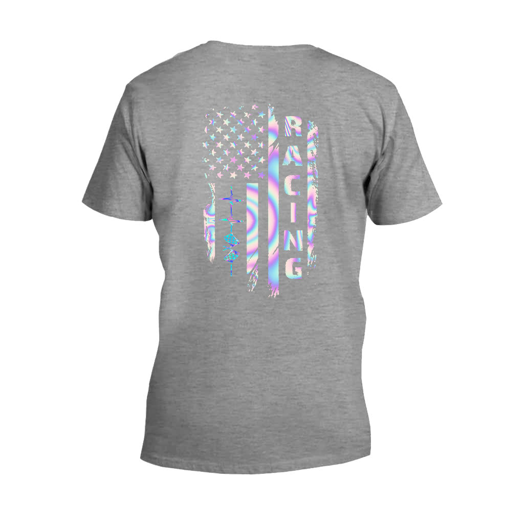 J'adore la course automobile - T-shirt et sweat à capuche personnalisés pour la fête de l'Indépendance