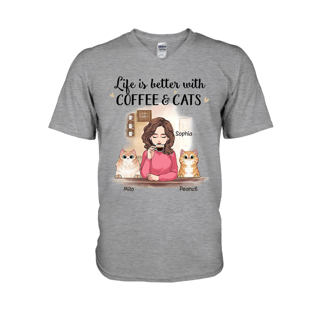 Life Is Better With Cat - Personalized Mother's Day Cat T-shirt and Hoodie