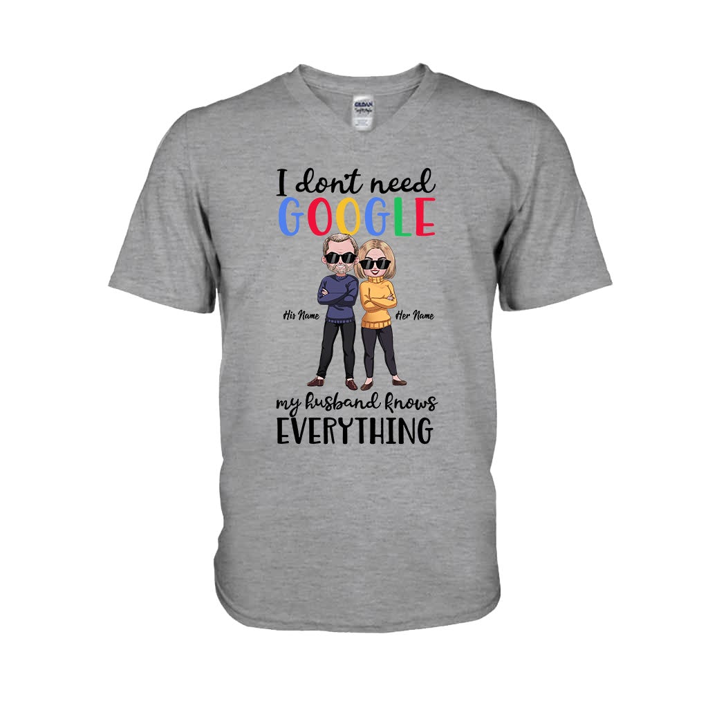 Je n'ai pas besoin de Google - T-shirt et sweat à capuche personnalisés pour couples