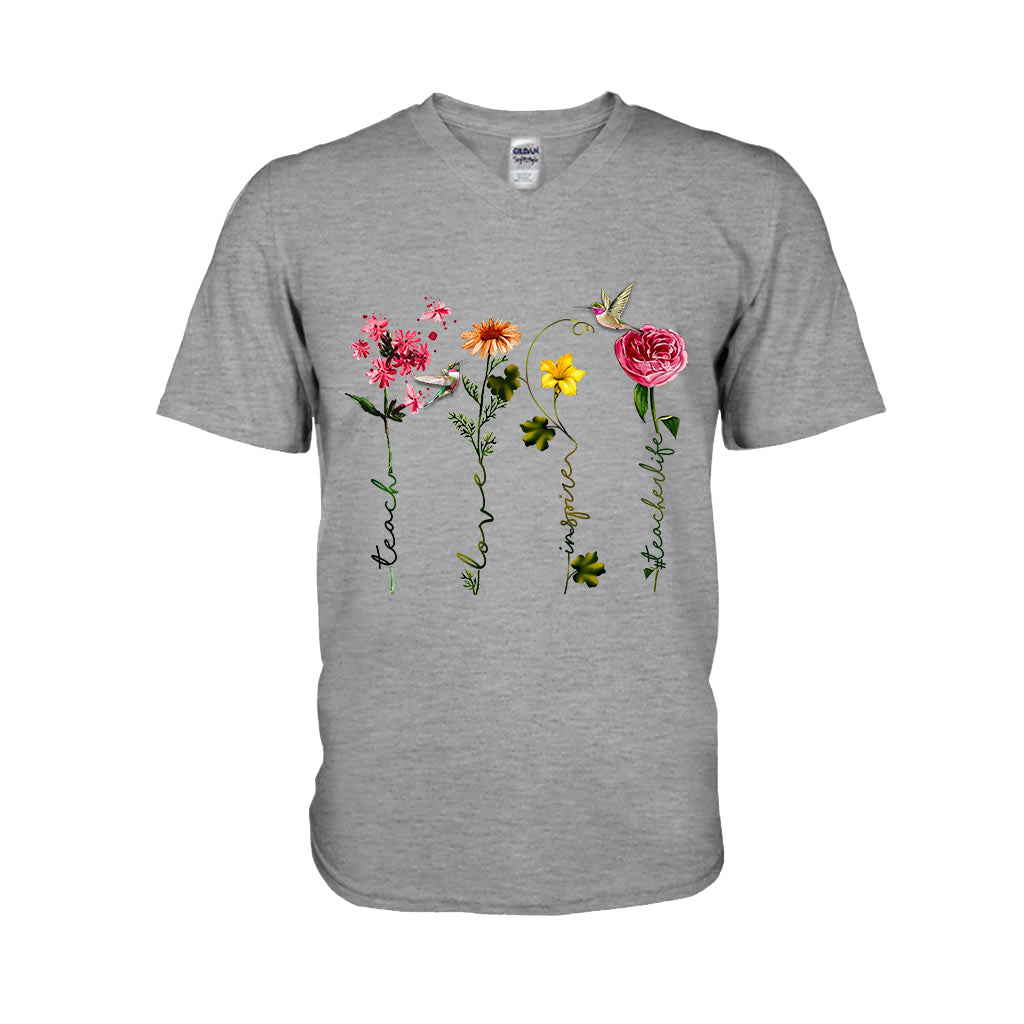 Enseigner, aimer, inspirer - T-shirt et sweat à capuche personnalisés pour enseignants