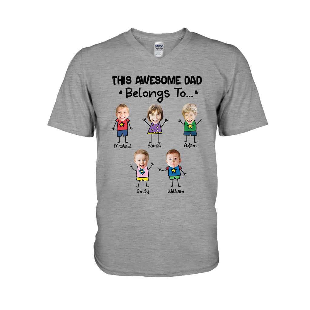 Ce papa génial appartient à - T-shirt et sweat à capuche personnalisés pour papa