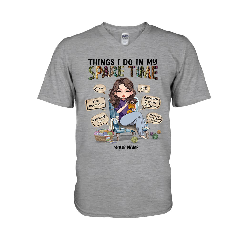 Ce que je fais pendant mon temps libre - T-shirt et sweat à capuche personnalisés au crochet