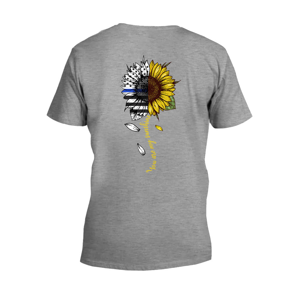 Tu es mon soleil tournesol - T-shirt et sweat à capuche Blue Line Police Officer 1121
