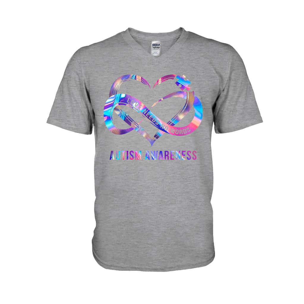 L'amour n'a pas besoin de mots - T-shirt et sweat à capuche de sensibilisation à l'autisme 112021