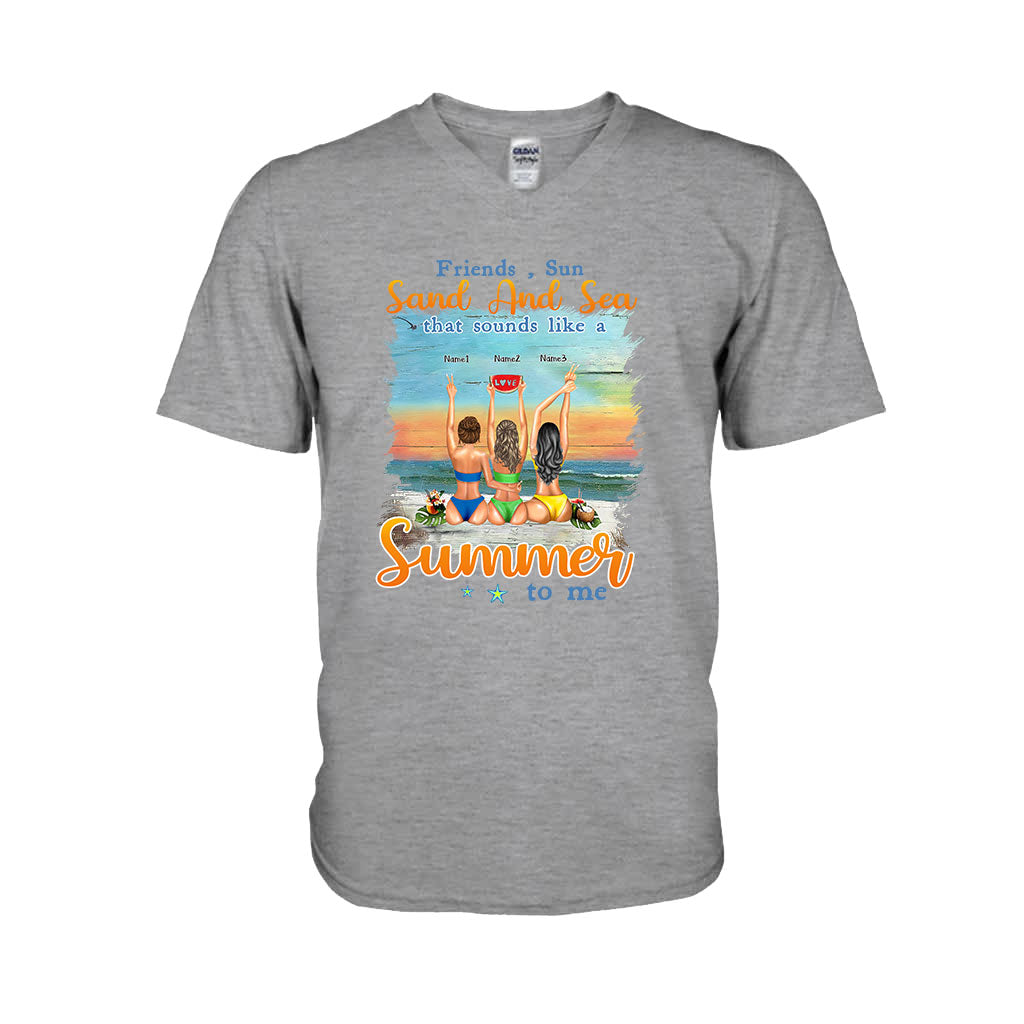 Je t'aime jusqu'à la plage et retour - T-shirt et sweat à capuche personnalisés pour meilleure amie