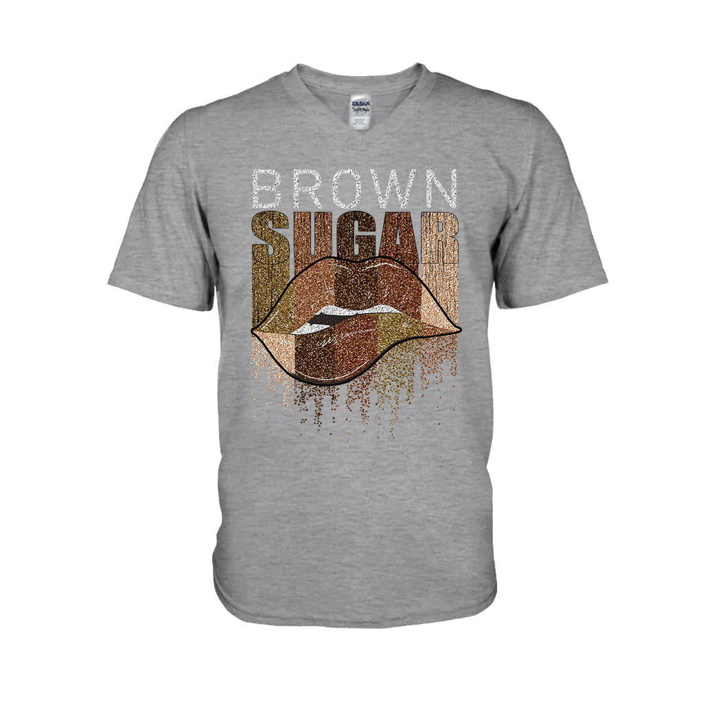 Brown Sugar - T-shirt et sweat à capuche afro-américains avec imprimé à paillettes imitation 1121