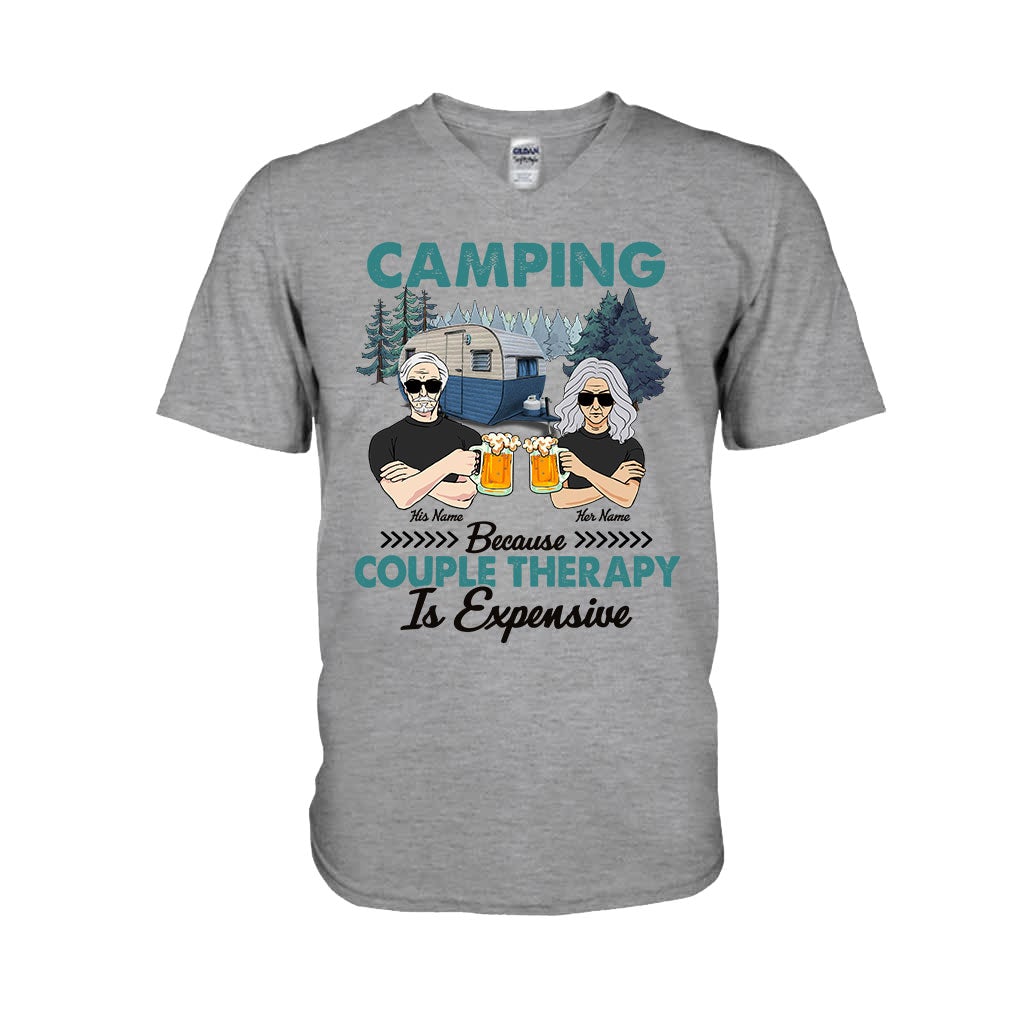 Camping Because Couple Therapy Is Expensive - Personalized T-shirt and Hoodie