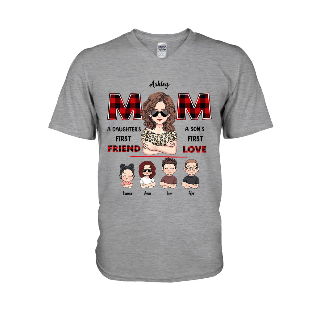 Maman, première amie, premier amour - T-shirt et sweat à capuche personnalisés « Maman, première amie, premier amour »