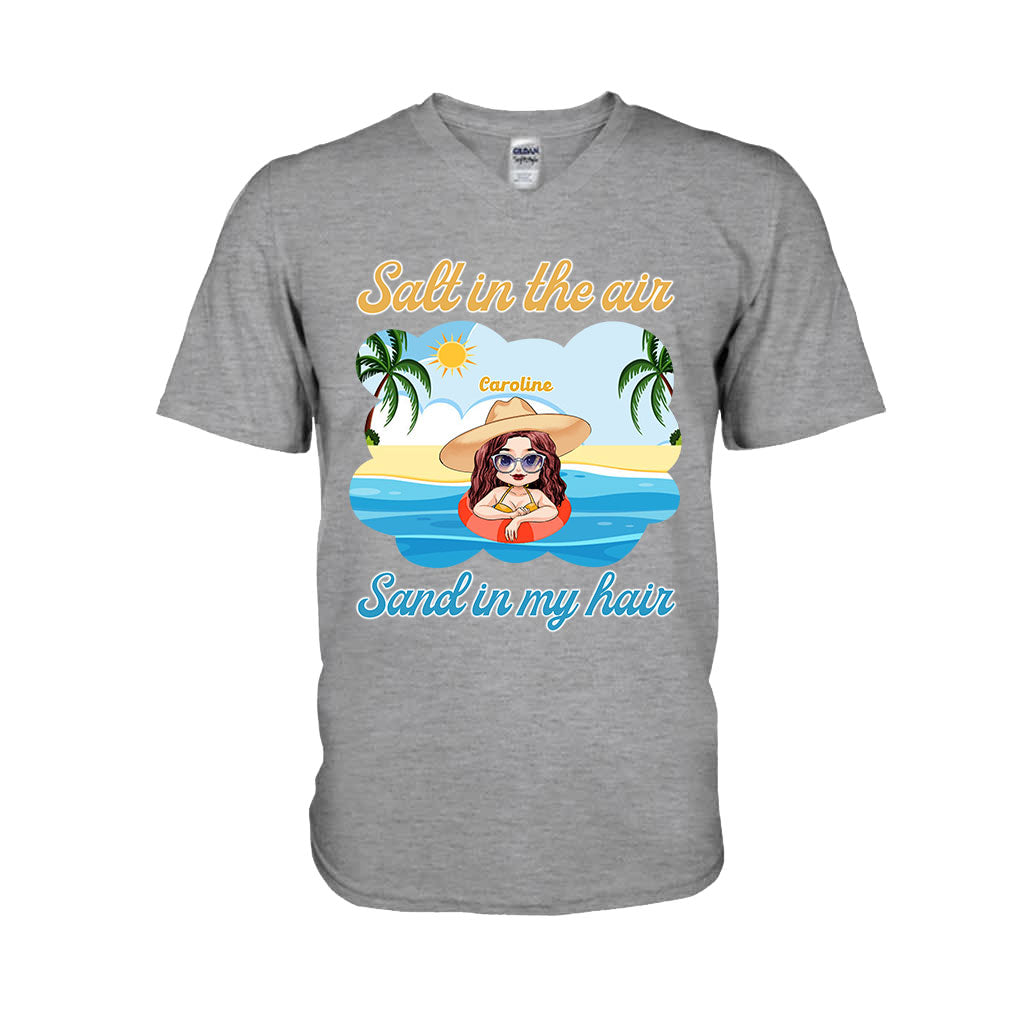 Sel dans l'air, sable dans les cheveux - T-shirt et sweat à capuche personnalisés pour les amoureux de la mer