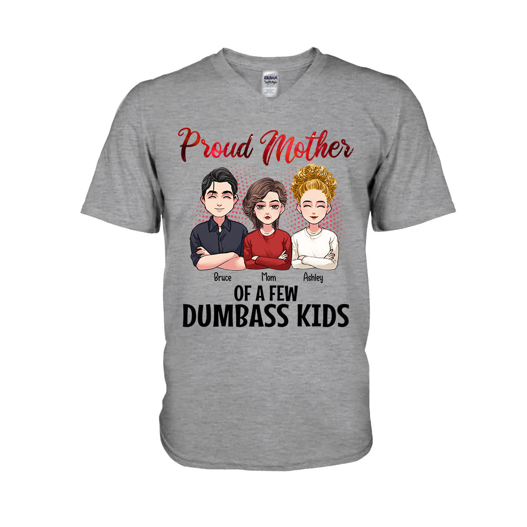 Fière maman de quelques enfants idiots - T-shirt et sweat à capuche personnalisés pour la fête des mères