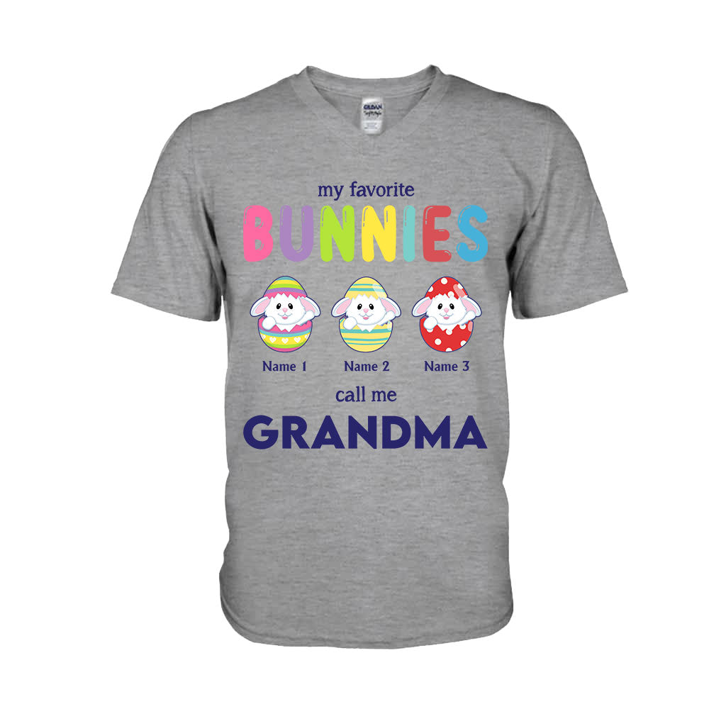 Mes lapins préférés m'appellent grand-mère - T-shirt et sweat à capuche personnalisés pour la fête des mères et Pâques