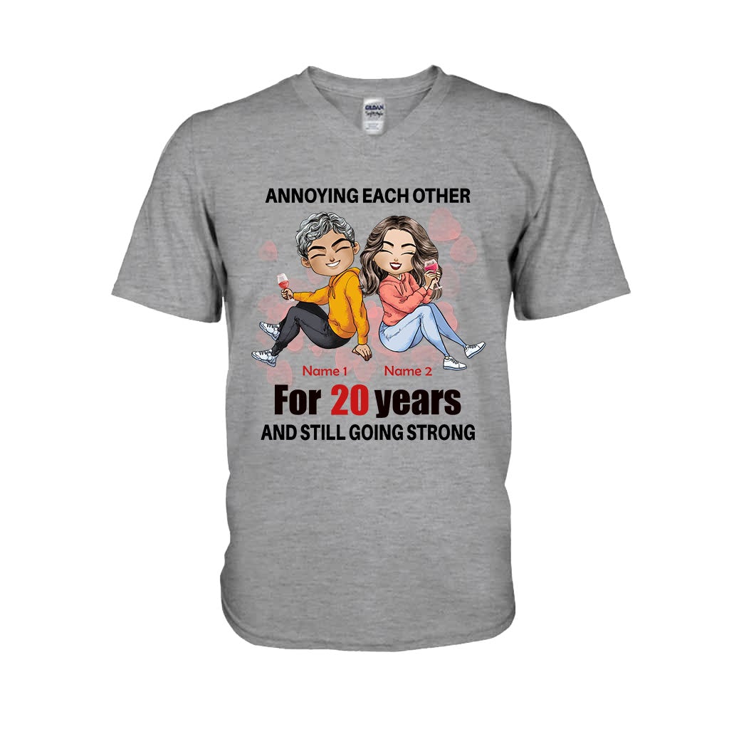 Mari et femme qui s'agacent mutuellement - T-shirt et sweat à capuche personnalisés pour couples