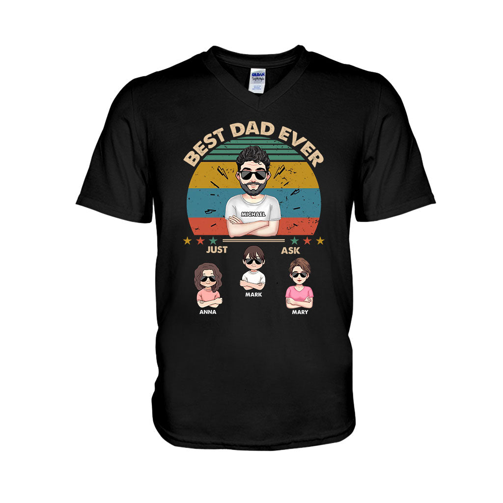 Meilleur papa du monde - Cadeau pour papa, maman, grand-père, grand-mère - T-shirt et sweat à capuche personnalisés