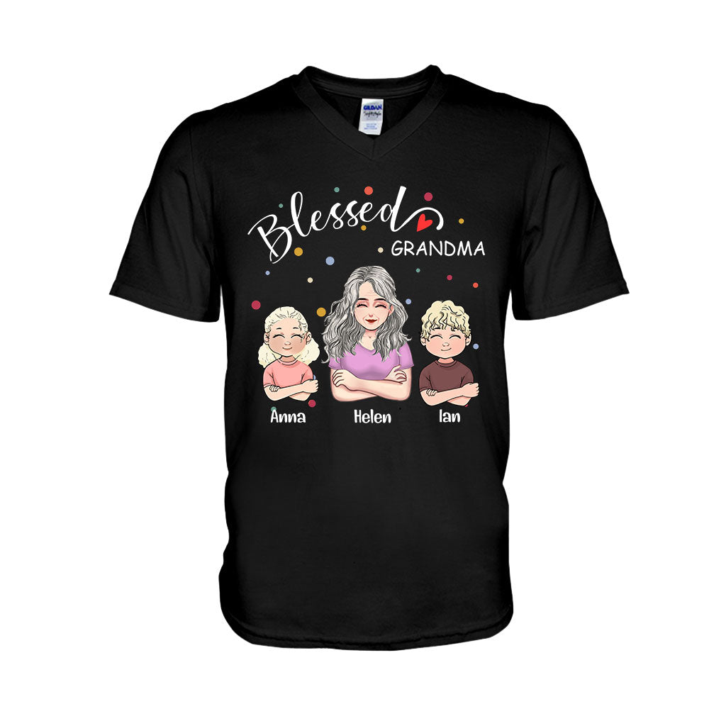 Blessed Grandpa - Personalized Mother's Day Grandma T-shirt and Hoodie