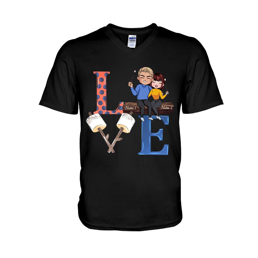 Love Camping Couple - Personalized T-shirt and Hoodie