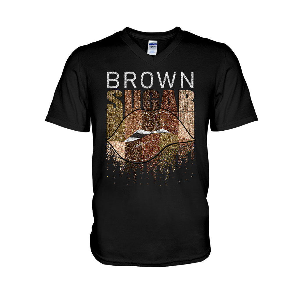 Brown Sugar - T-shirt et sweat à capuche afro-américains avec imprimé à paillettes imitation 1121