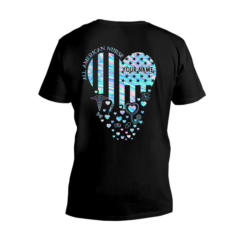 Infirmière fière - T-shirt et sweat à capuche personnalisés pour la fête de l'Indépendance