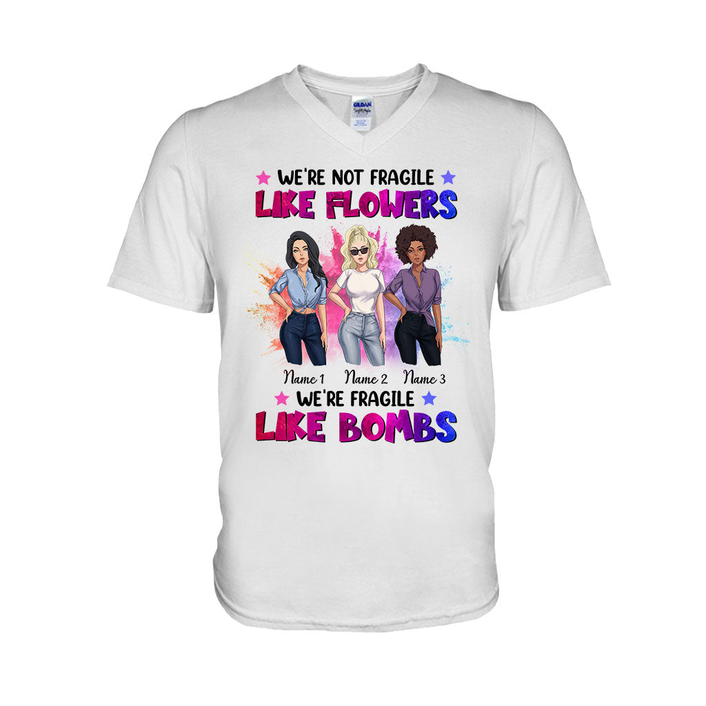 Nous ne sommes pas fragiles comme les fleurs - T-shirt et sweat à capuche personnalisés pour meilleure amie