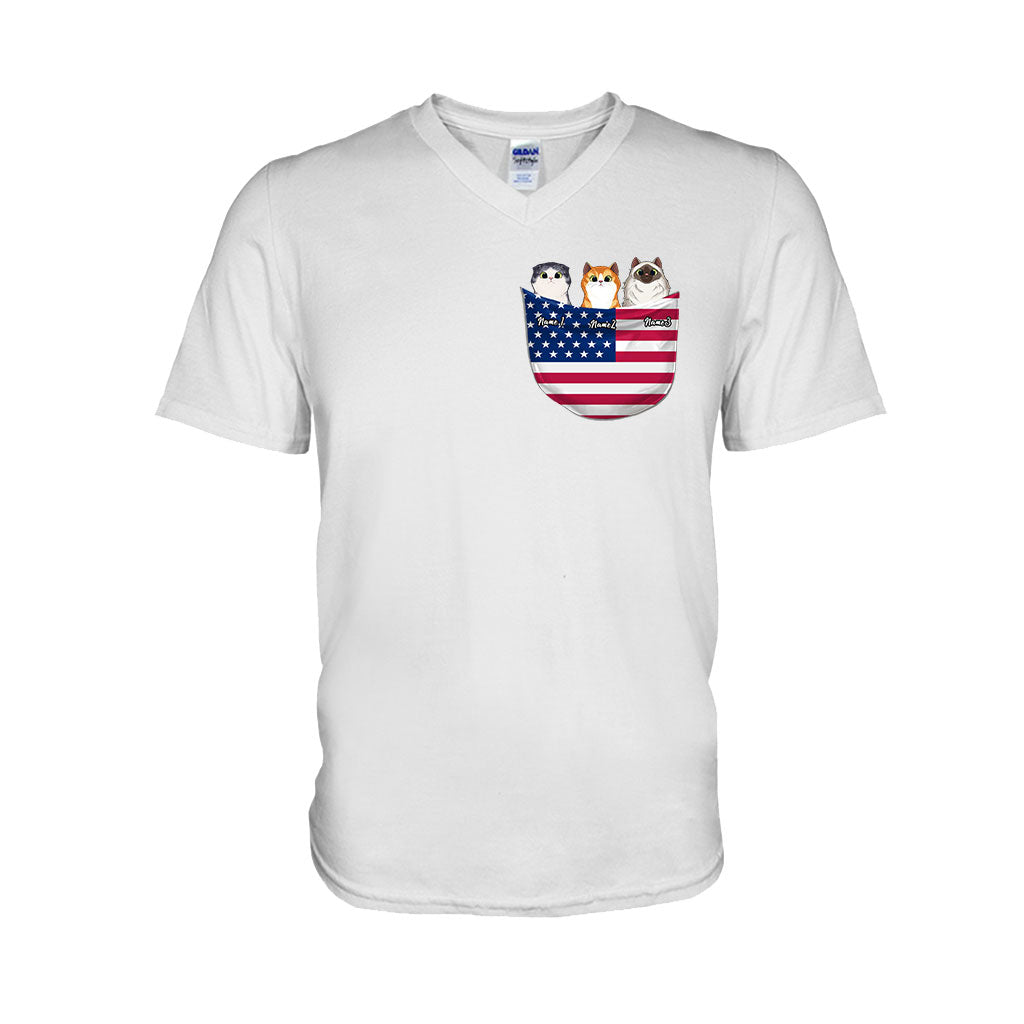 The 4th Of July - Personalized Independence Day Cat T-shirt and Hoodie