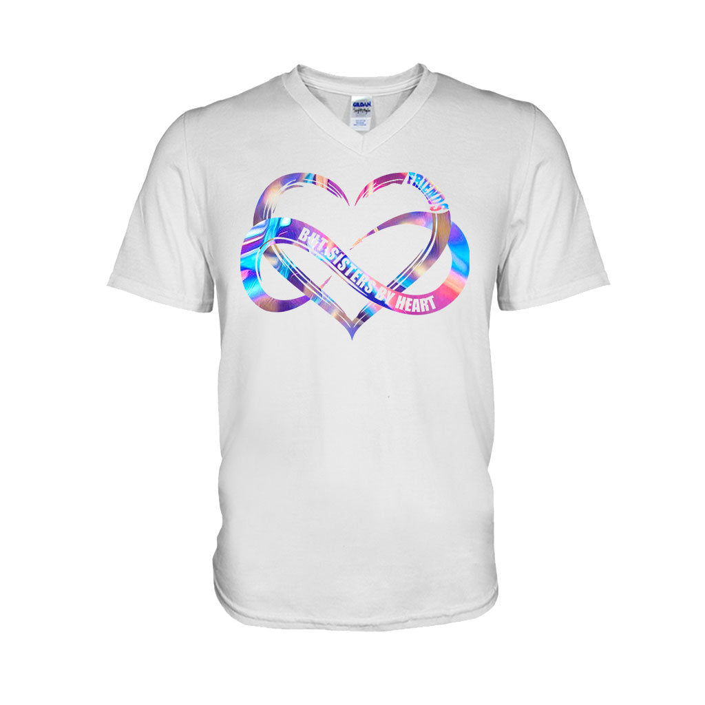 Pas sœurs de sang, mais sœurs de cœur - T-shirt et sweat à capuche personnalisés pour meilleures amies