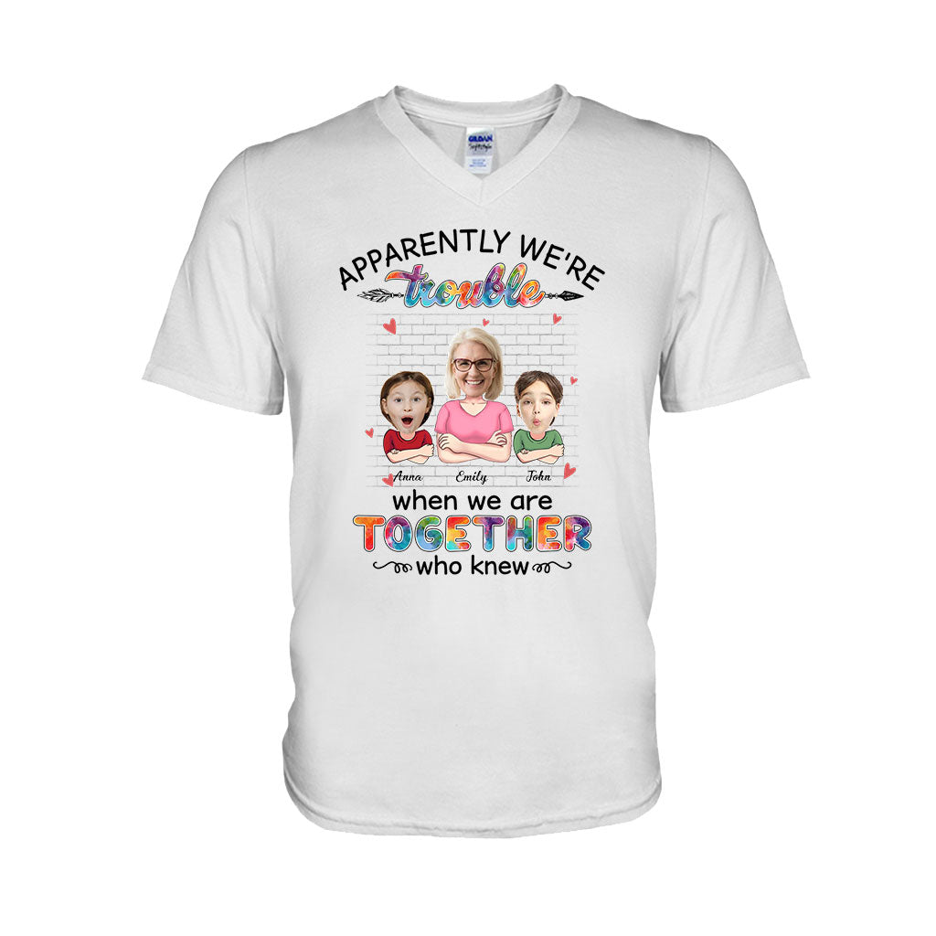 Apparemment, on est des chenapans quand on est ensemble - Cadeau pour grand-mère, grand-mère, petite-fille, petit-fils - T-shirt et sweat à capuche personnalisés