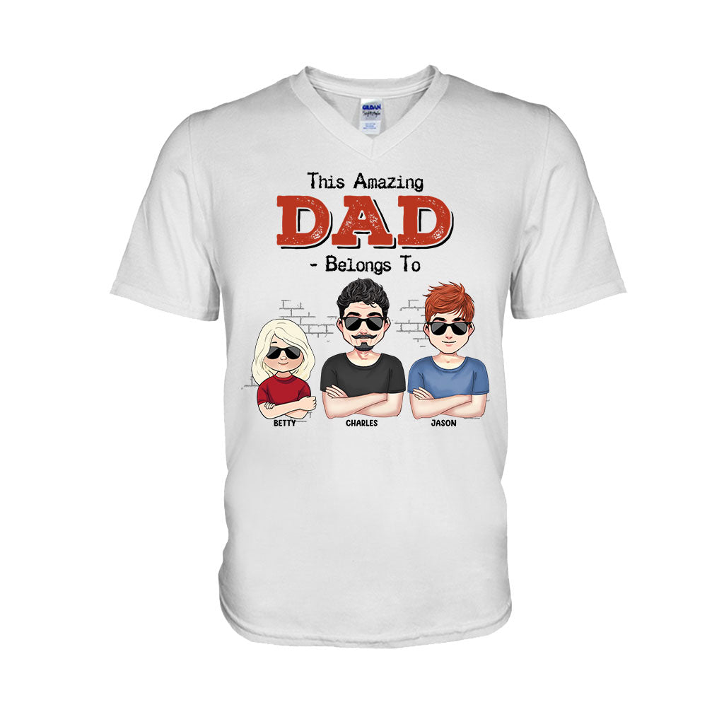This Amazing Dad Belongs To - Gift for dad, dad, grandpa - Personalized T-shirt And Hoodie