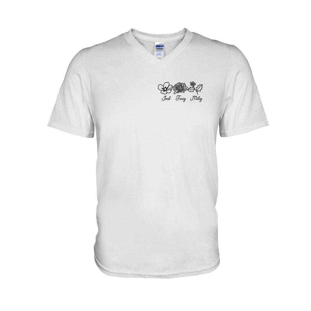 Fleur d'anniversaire - T-shirt et sweat à capuche personnalisés pour la fête des mères