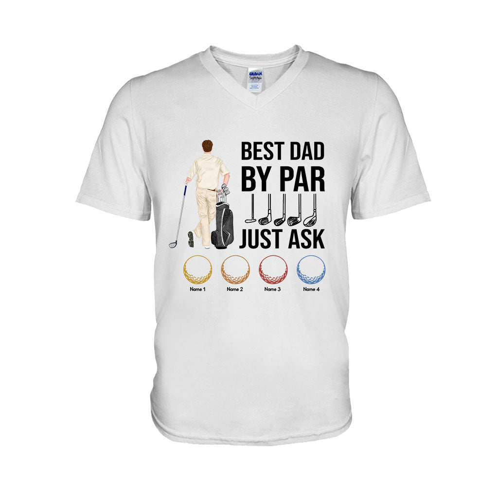 Meilleur papa selon le par - T-shirt et sweat à capuche de golf personnalisés pour la fête des pères