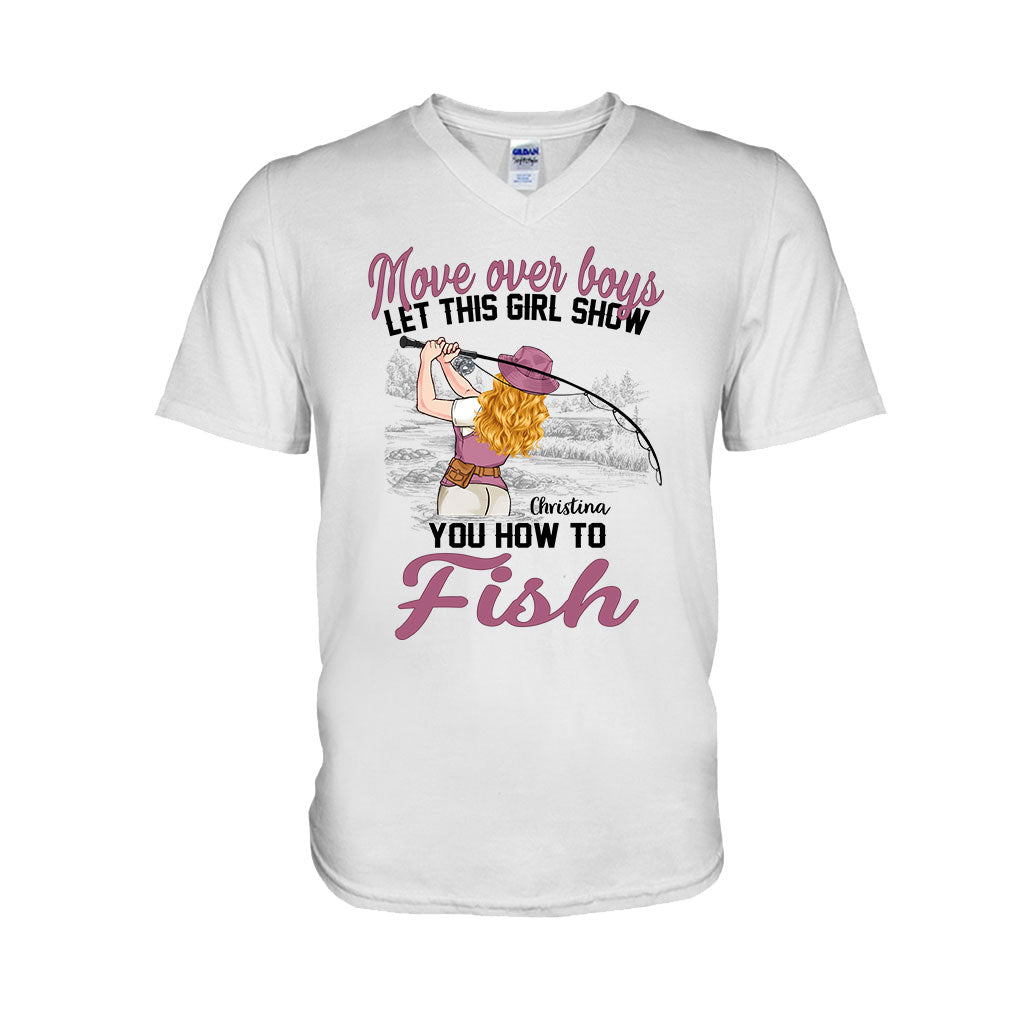 Laissez la place aux garçons, laissez cette fille vous montrer comment pêcher ! - T-shirt et sweat à capuche de pêche personnalisés
