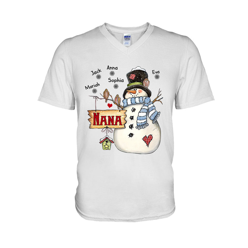 T-shirt et sweat à capuche personnalisés « Nana Snowman » pour grand-mère