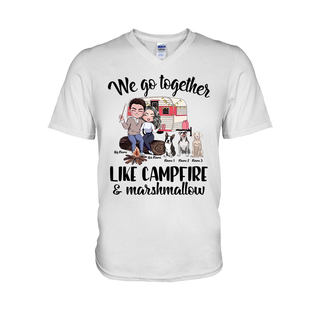 You And Me And The Dogs And The Campfire - Personalized Camping T-shirt and Hoodie