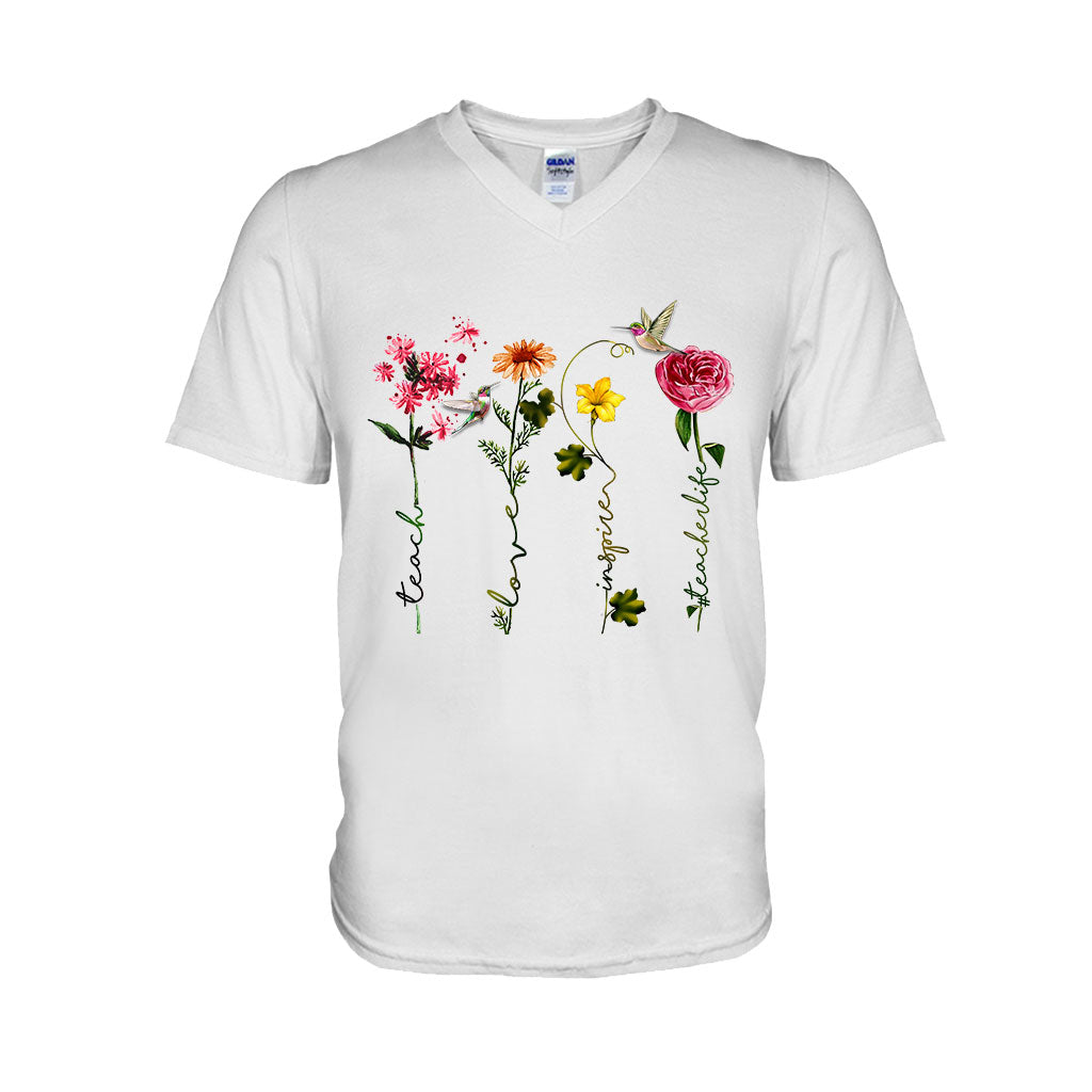 Enseigner, aimer, inspirer - T-shirt et sweat à capuche personnalisés pour enseignants