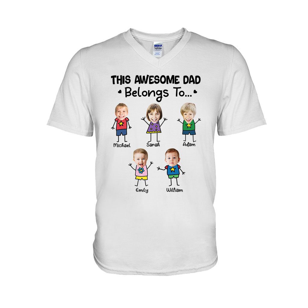 Ce papa génial appartient à - T-shirt et sweat à capuche personnalisés pour papa