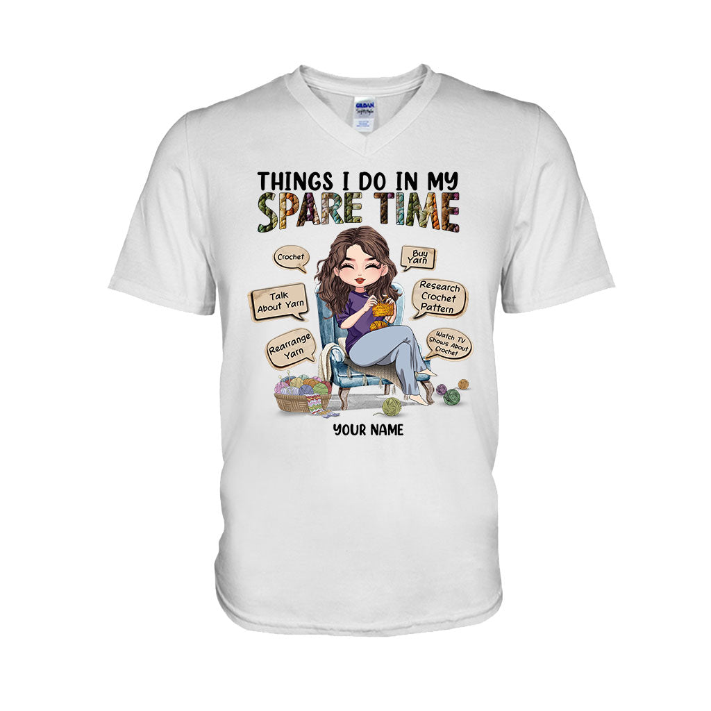 Ce que je fais pendant mon temps libre - T-shirt et sweat à capuche personnalisés au crochet