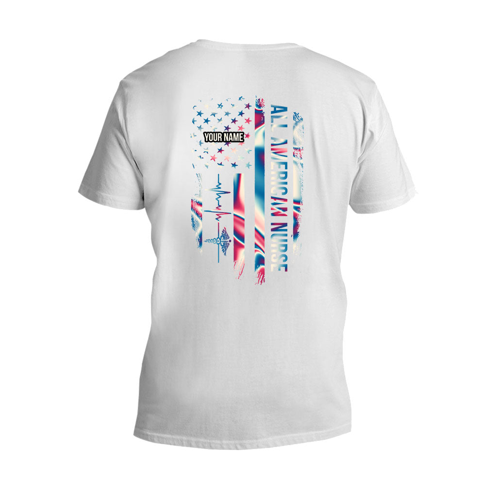 Infirmière fière - T-shirt et sweat à capuche personnalisés pour la fête de l'Indépendance