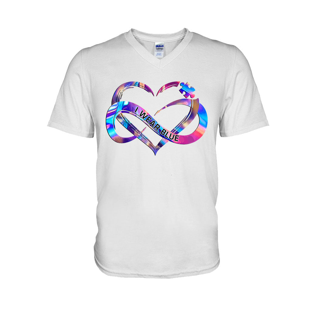 Je porte du bleu - T-shirt et sweat à capuche personnalisés pour la sensibilisation à l'autisme