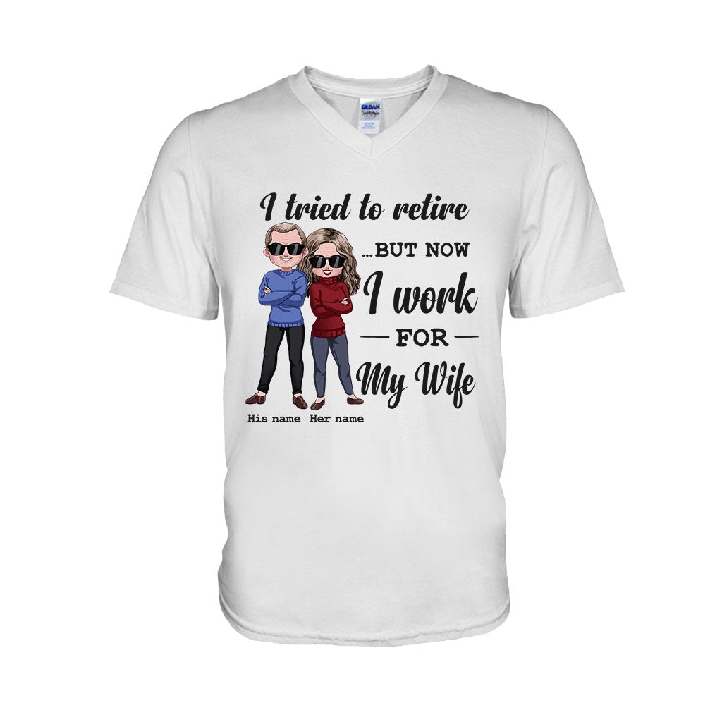 J'ai essayé de prendre ma retraite - T-shirt et sweat à capuche personnalisés pour couples